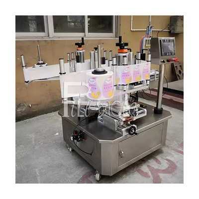 Doppia attrezzatura adesiva laterale dell'etichettatrice dell'autoadesivo del quadrato della bottiglia dello speciale dell'etichettatore a forma di piano automatico della bottiglia fornitore