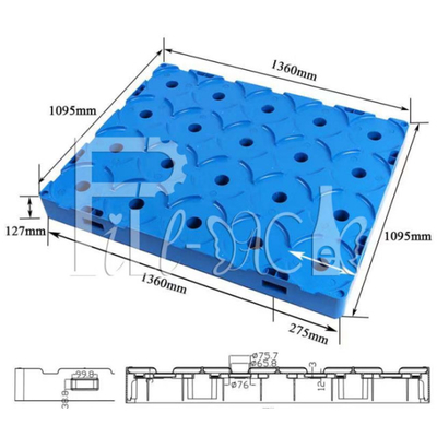 5 pallet di plastica di immagazzinamento nella bottiglia di acqua del pallet della bottiglia di acqua di gallone 18.9L fornitore