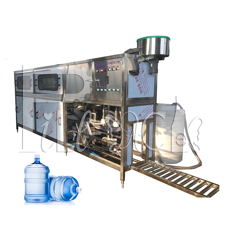 Linea in bottiglia automatica secchio del materiale da otturazione dell'acqua da 5 galloni che lava la linea di riempimento della tappatrice fornitore